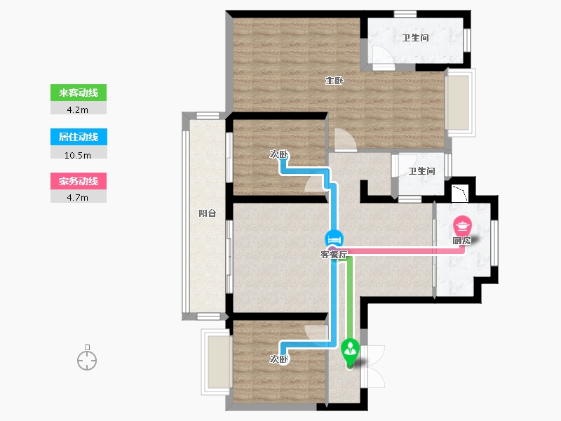 江苏省-无锡市-万科翡翠东方-97.99-户型库-动静线