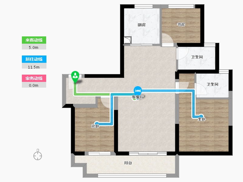 山东省-济南市-万科劝学里-83.56-户型库-动静线