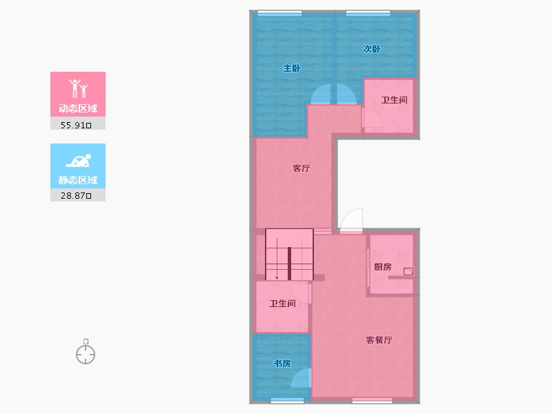 黑龙江省-哈尔滨市-汇宏时代广场-75.64-户型库-动静分区