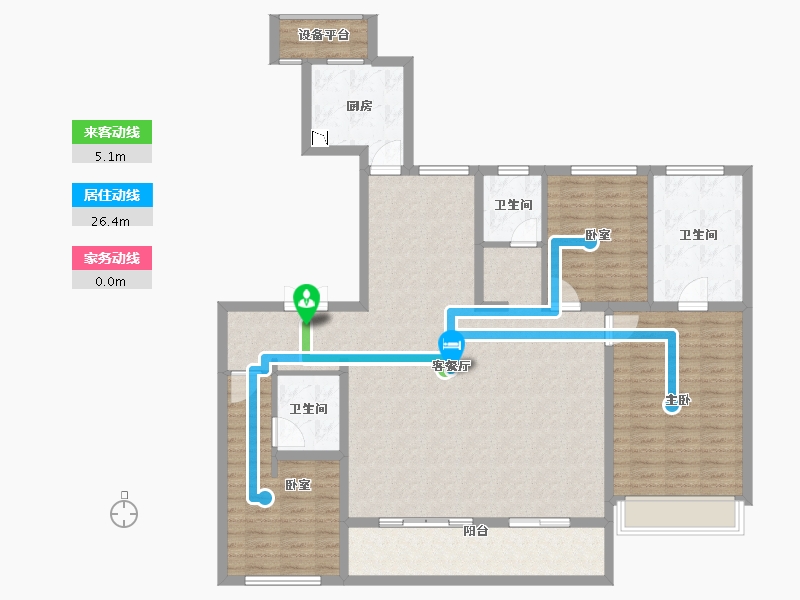 河北省-唐山市-禹洲凤凰府-139.04-户型库-动静线