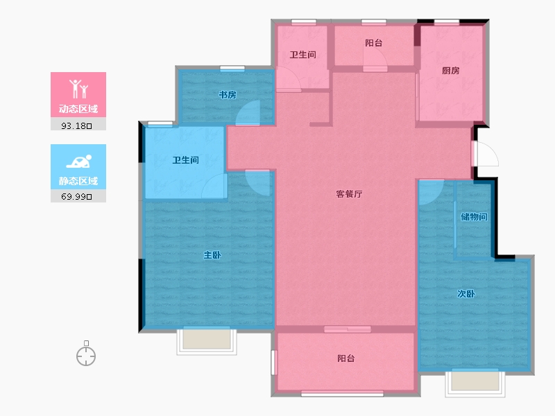 浙江省-绍兴市-天成锦上-150.00-户型库-动静分区