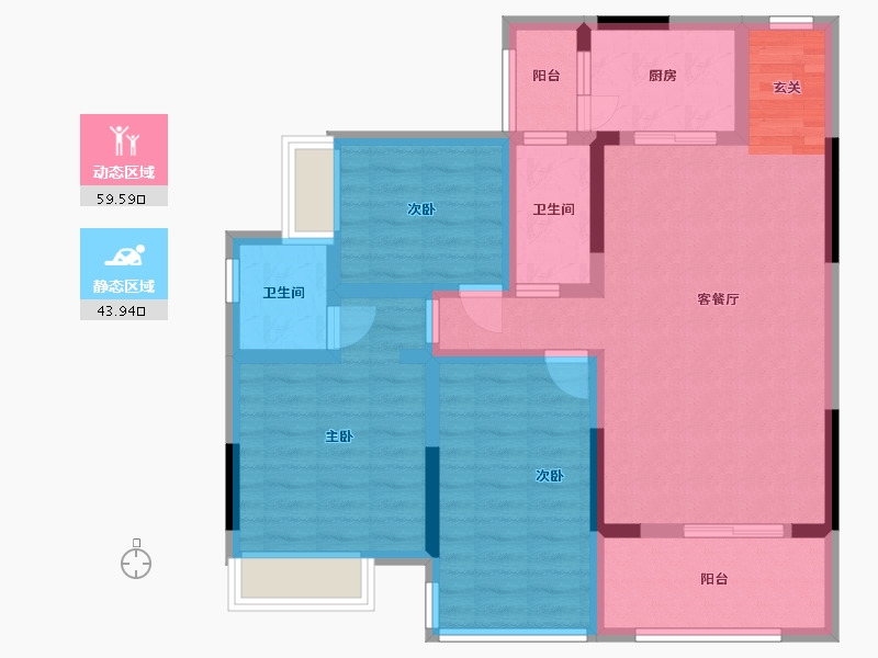 广东省-肇庆市-宏宇广场-91.10-户型库-动静分区