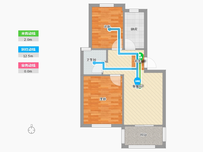 上海-上海市-新顾村大家园A区-53.17-户型库-动静线