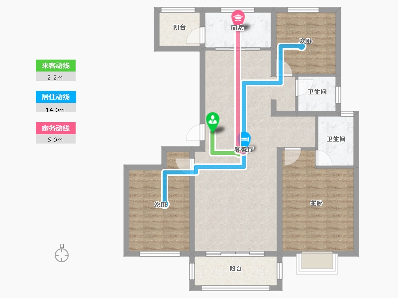 山东省-菏泽市-长城公馆-96.01-户型库-动静线