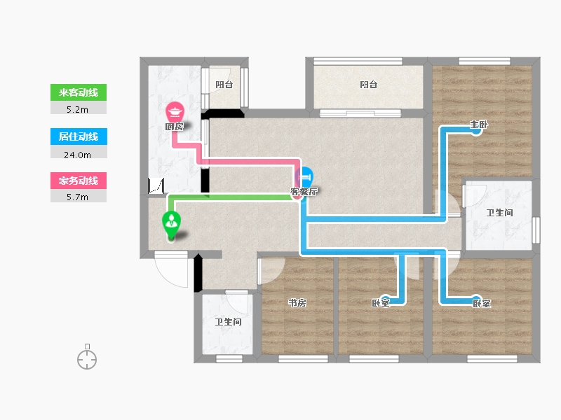 四川省-雅安市-金科集美学府-89.37-户型库-动静线