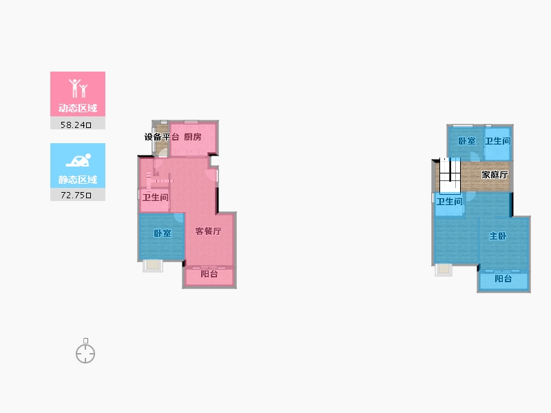 湖北省-襄阳市-恒大御景・云栖-133.77-户型库-动静分区