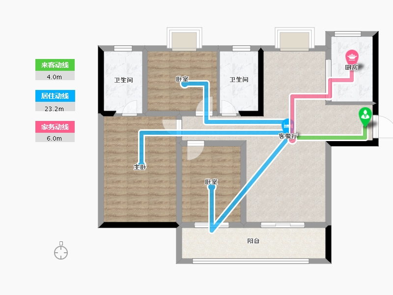 湖北省-襄阳市-和信清河城-96.08-户型库-动静线