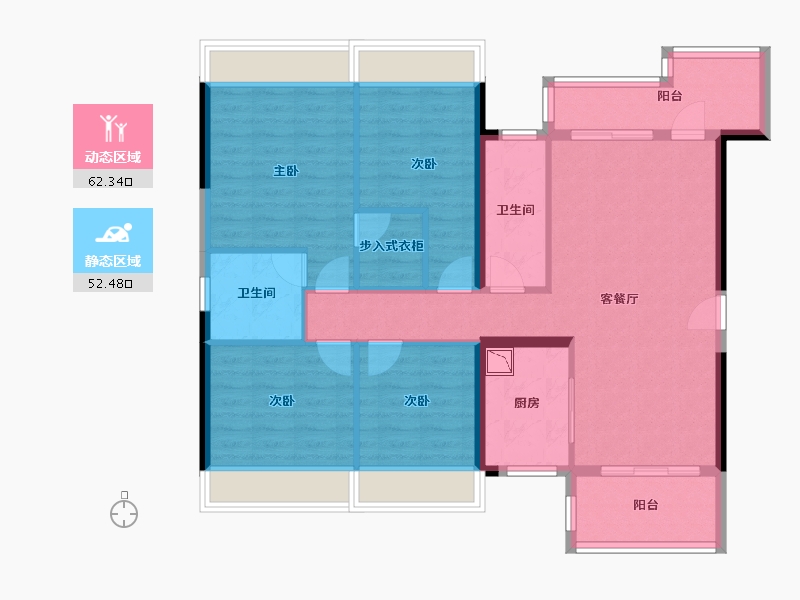 广东省-肇庆市-　天玺御璟园-102.89-户型库-动静分区