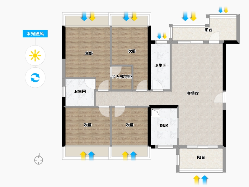 广东省-肇庆市-　天玺御璟园-102.89-户型库-采光通风