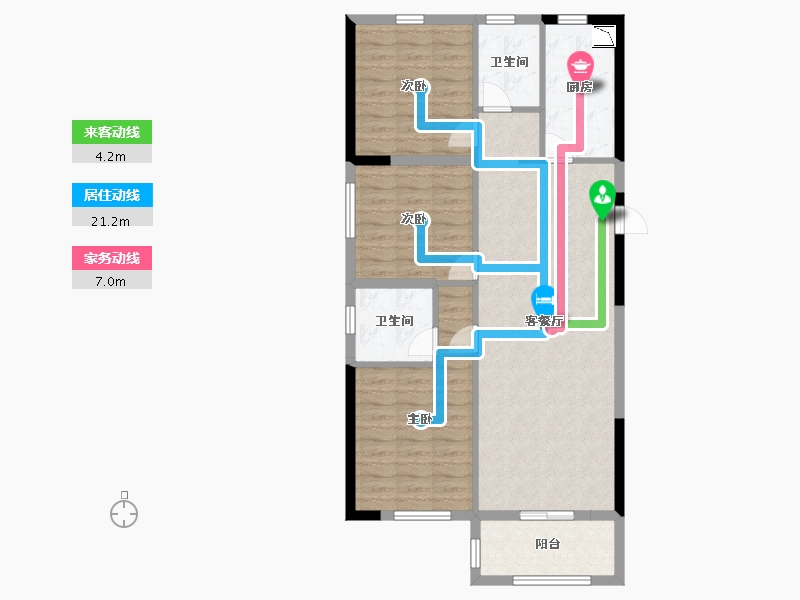 福建省-福州市-正荣悦榕府-90.00-户型库-动静线