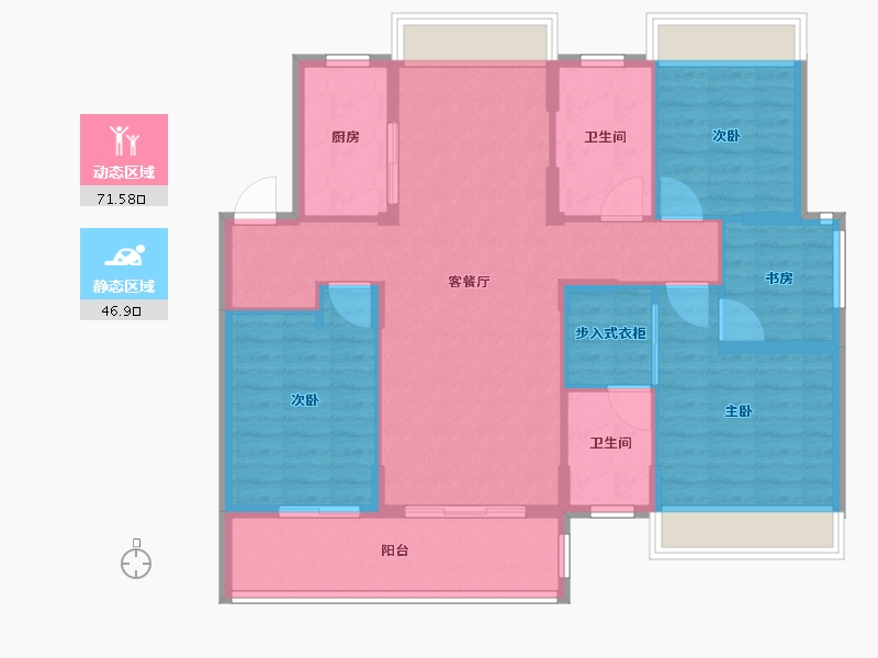 安徽省-亳州市-皖新北院-107.00-户型库-动静分区