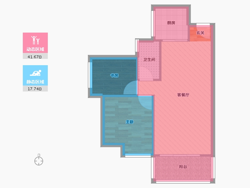 广东省-深圳市-莱蒙水榭春天-52.82-户型库-动静分区