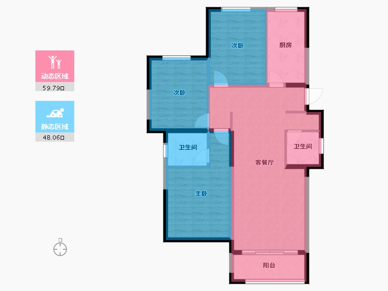 河南省-开封市-伟宏天境-97.08-户型库-动静分区