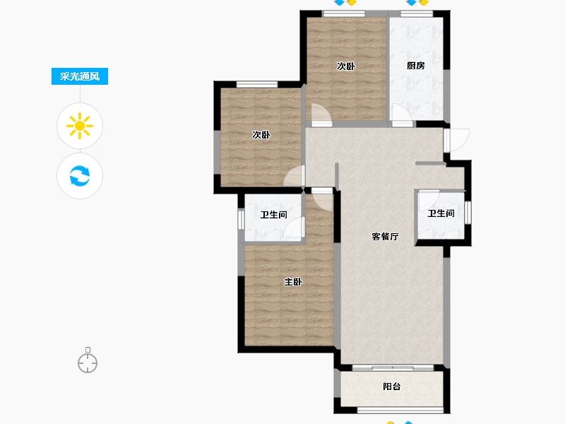 河南省-开封市-伟宏天境-97.08-户型库-采光通风