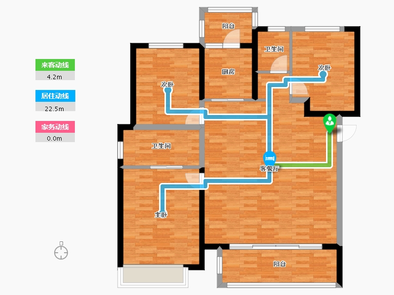 河南省-郑州市-康桥悦蓉园-106.81-户型库-动静线