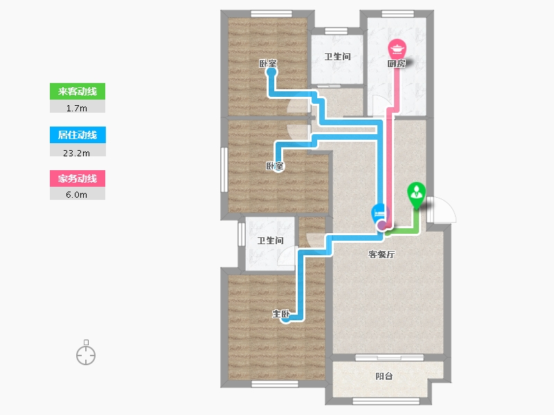 山东省-潍坊市-三友翰林府-85.00-户型库-动静线