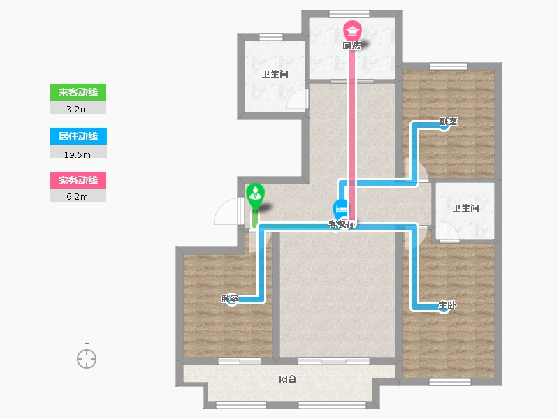 山东省-潍坊市-三友翰林府-101.22-户型库-动静线