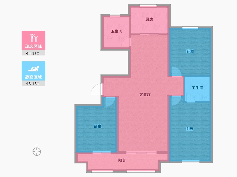 山东省-潍坊市-三友翰林府-101.22-户型库-动静分区