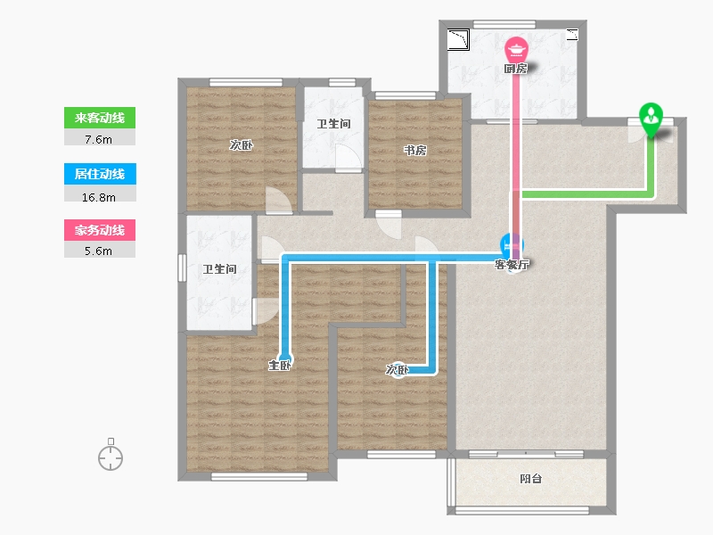 陕西省-咸阳市-中南・君启-143.96-户型库-动静线