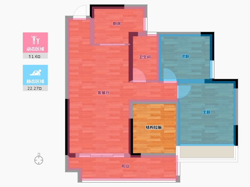 广西壮族自治区-桂林市-花样年麓湖国际社区-71.94-户型库-动静分区