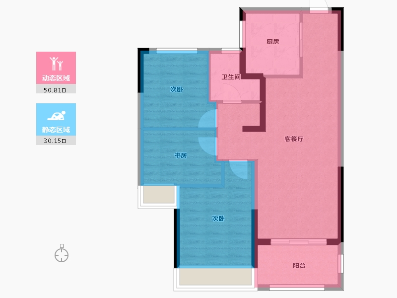 河南省-郑州市-康桥香溪里-72.36-户型库-动静分区