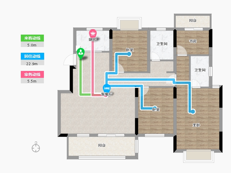 江西省-南昌市-华邦观湖别院-113.07-户型库-动静线