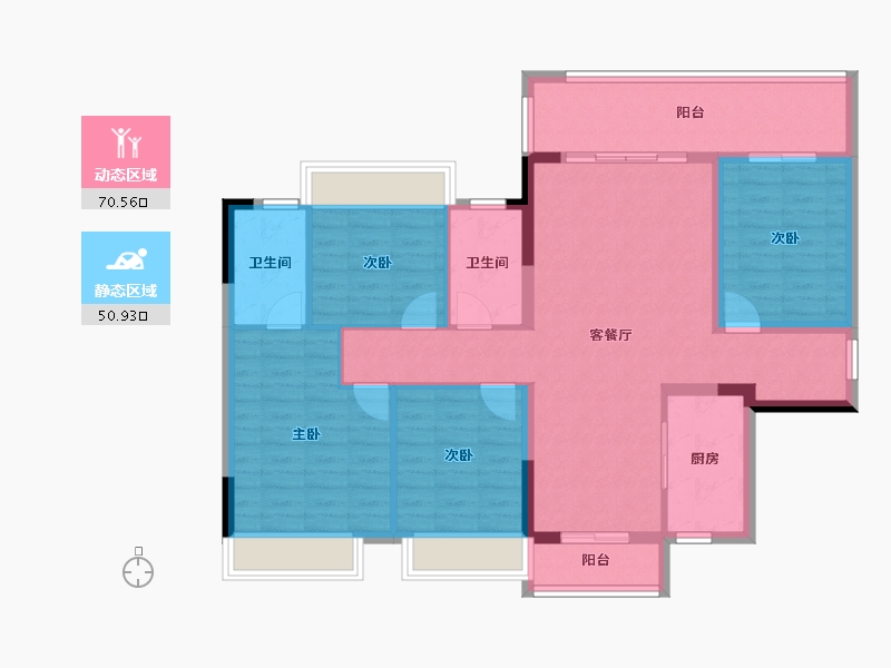 广西壮族自治区-桂林市-融创-109.20-户型库-动静分区