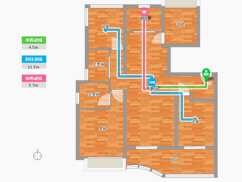 浙江省-杭州市-融信ARC-98.00-户型库-动静线