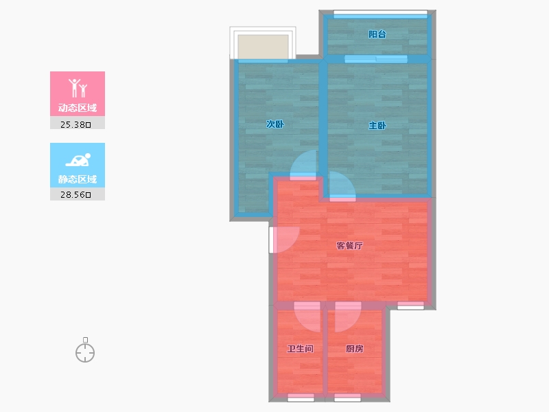 江苏省-南通市-绿杨新村-47.18-户型库-动静分区