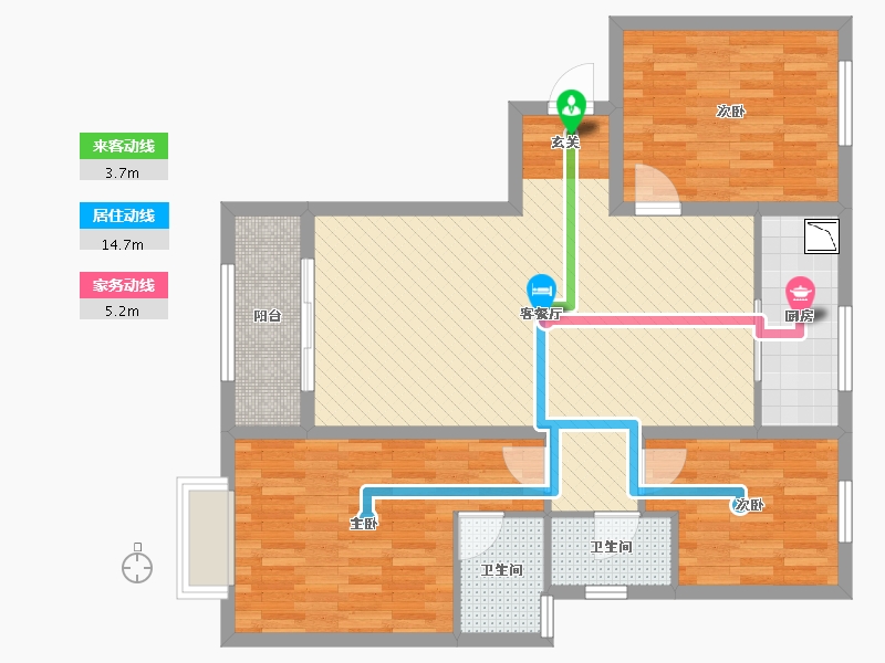 山东省-莱芜市-泰和嘉园-95.49-户型库-动静线