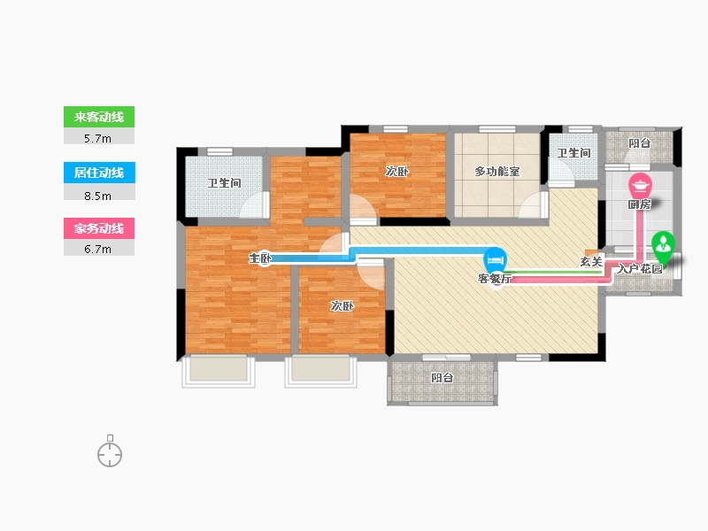 贵州省-铜仁市-金粼尚城-93.93-户型库-动静线