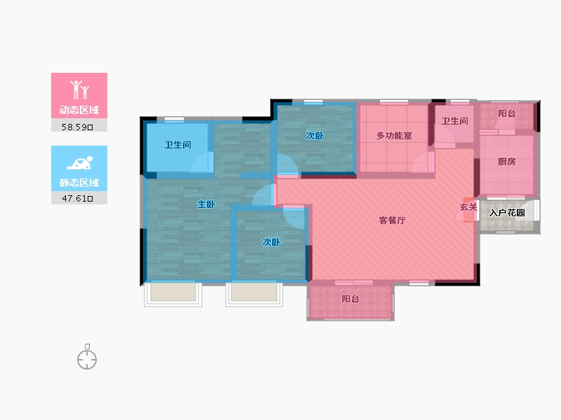 贵州省-铜仁市-金粼尚城-93.93-户型库-动静分区