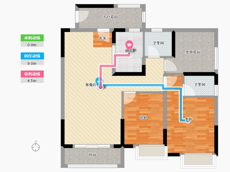 广东省-惠州市-时代江景-91.34-户型库-动静线