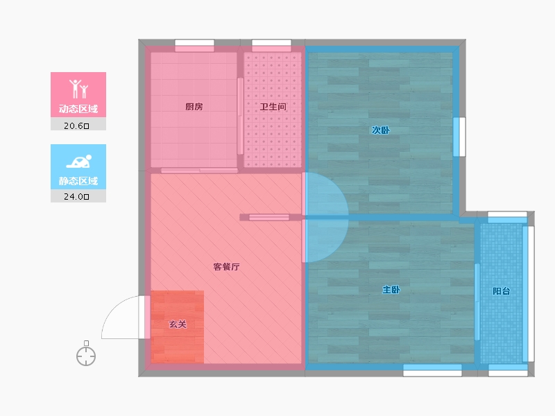 上海-上海市-金浦小区(浦建路)-39.09-户型库-动静分区