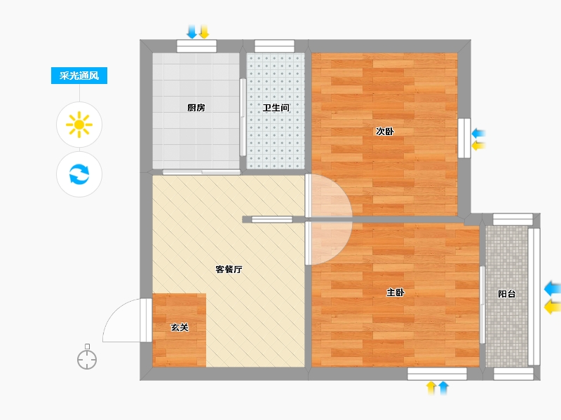 上海-上海市-金浦小区(浦建路)-39.09-户型库-采光通风