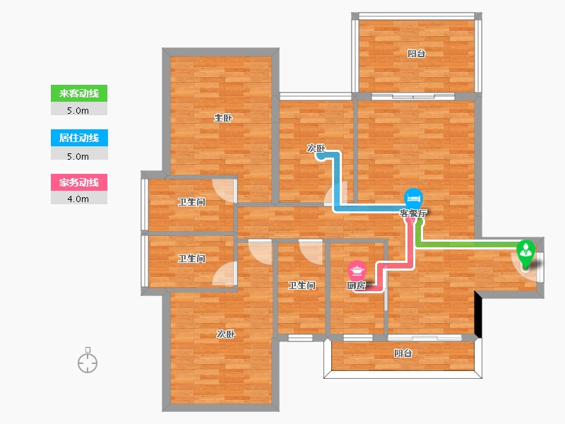 广东省-清远市-江畔华府-104.17-户型库-动静线