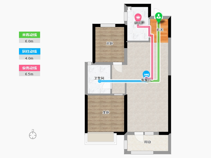 山东省-青岛市-鑫江花漾里-68.01-户型库-动静线