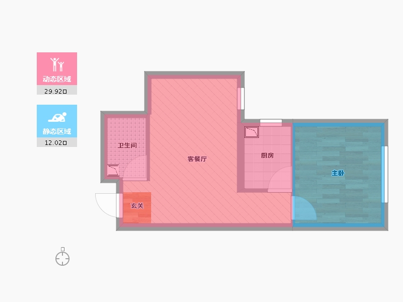 北京-北京市-亚林上苑-36.80-户型库-动静分区