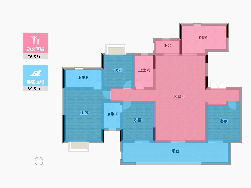 广西壮族自治区-南宁市-彰泰红-149.18-户型库-动静分区