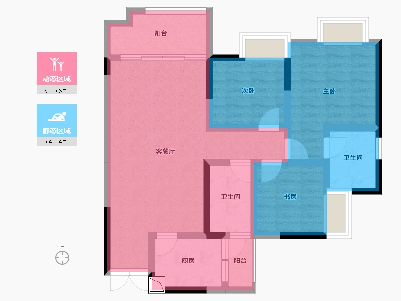 四川省-德阳市-江岸铭座-75.80-户型库-动静分区