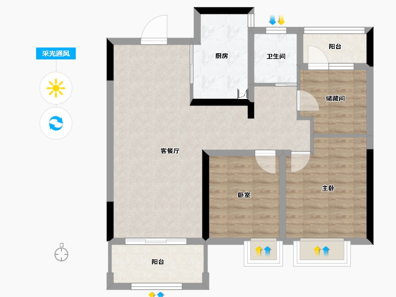 江西省-南昌市-华邦观湖别院-77.31-户型库-采光通风