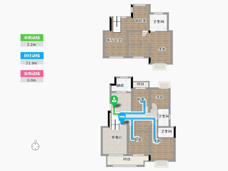 江西省-南昌市-华邦观湖别院-153.04-户型库-动静线