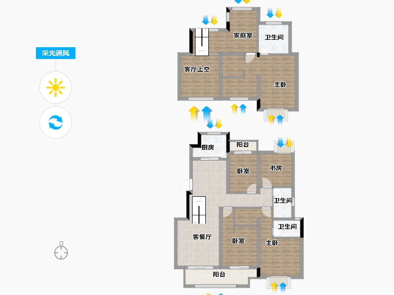 江西省-南昌市-华邦观湖别院-153.04-户型库-采光通风