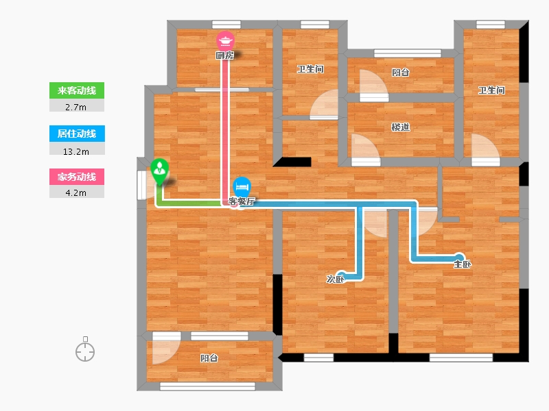 新疆维吾尔自治区-石河子市-石府公馆-83.51-户型库-动静线