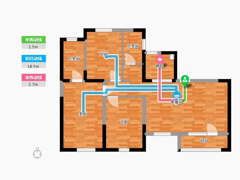 新疆维吾尔自治区-石河子市-石府公馆-79.41-户型库-动静线