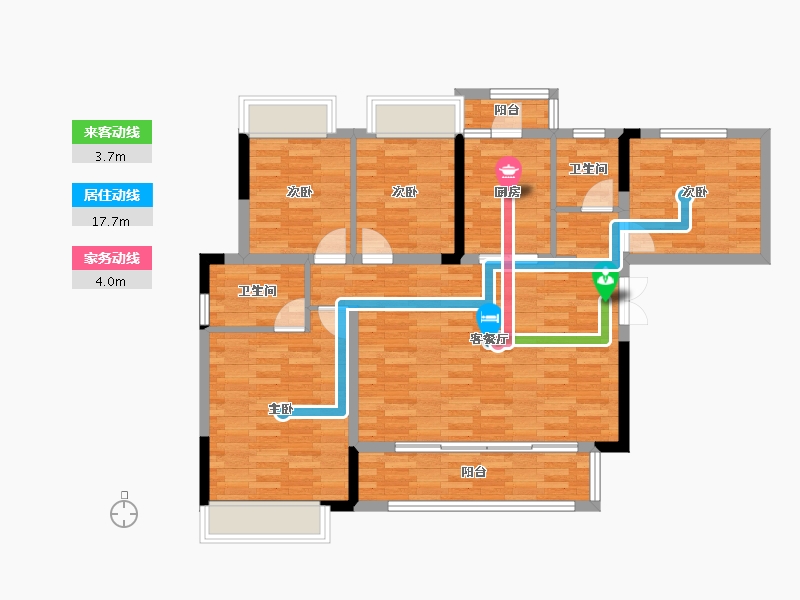 四川省-成都市-金科集美学府-100.17-户型库-动静线