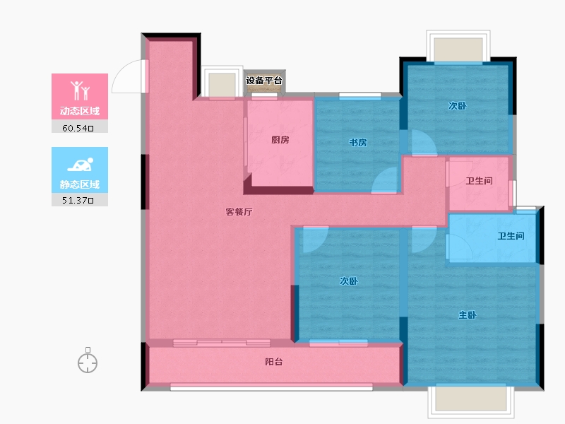 江西省-南昌市-九颂康瑞|和园-101.23-户型库-动静分区