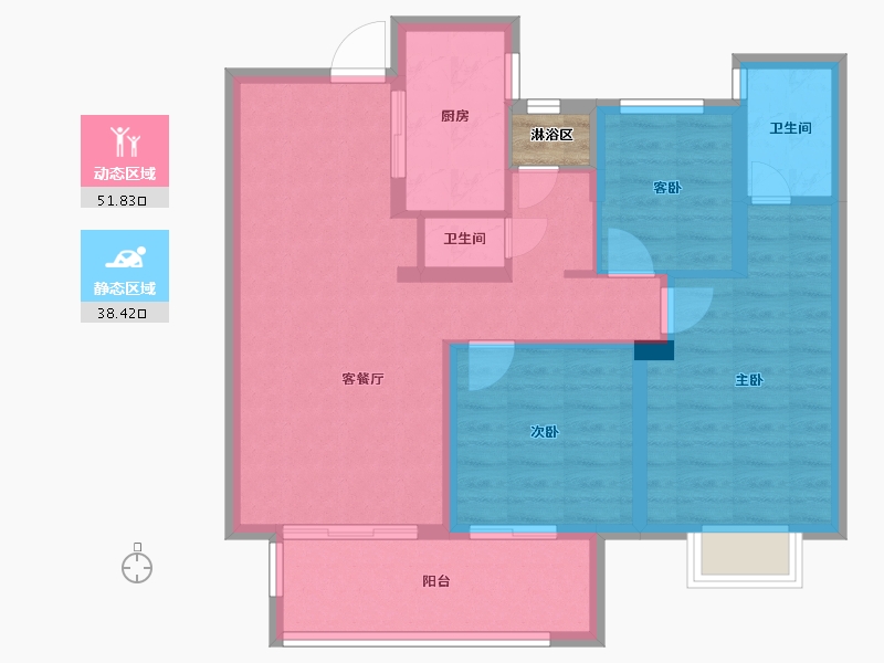 江西省-南昌市-保利梧桐语-81.79-户型库-动静分区