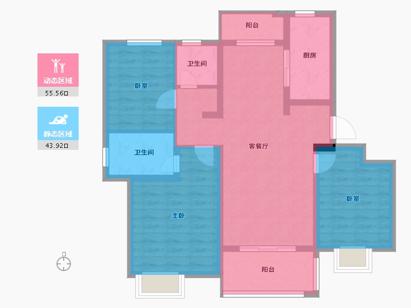 江西省-南昌市-保利梧桐语-88.44-户型库-动静分区