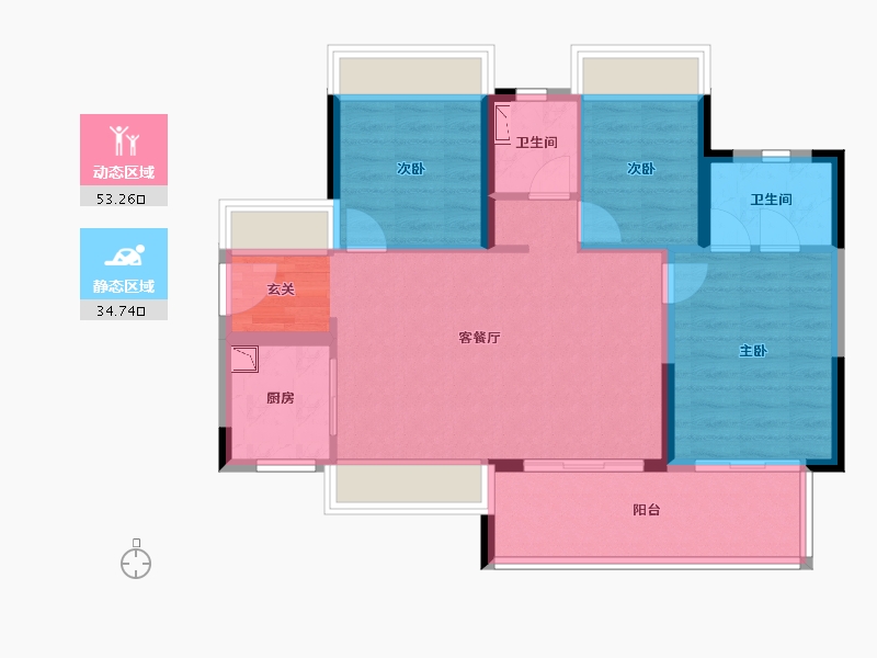 广东省-惠州市-泰丰枫林岸花园-78.82-户型库-动静分区